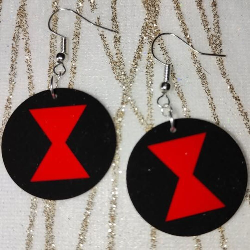 Marvel Black Widow Fan Art Earrings